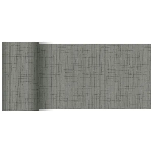 Duni Dunicel Tischläufer 15 cm x 20 m, Linnea granite grey 1 Karton = 6 Stück