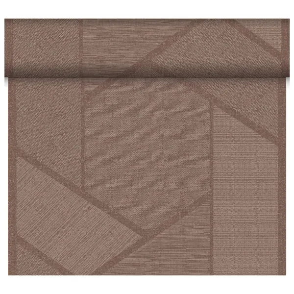 Duni Dunicel Tete a Tete Tischläufer 40 cm x 24 m, Elwin greige 1 Karton = 4 Rollen