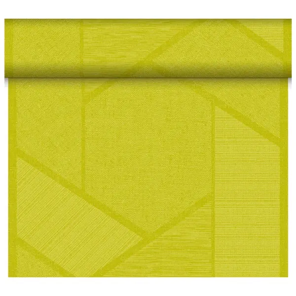 Duni Dunicel Tete a Tete Tischläufer 40 cm x 24 m, Elwin kiwi 1 Karton = 4 Rollen