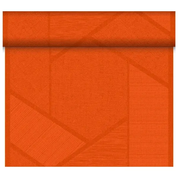 Duni Dunicel Tete a Tete Tischläufer 40 cm x 24 m, Elwin mandarin 1 Karton = 4 Rollen