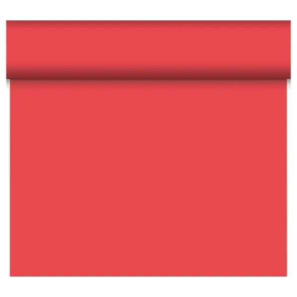 Duni Dunicel Tete a Tete Tischläufer 40 cm x 24 m, rot 1 Karton = 4 Rollen