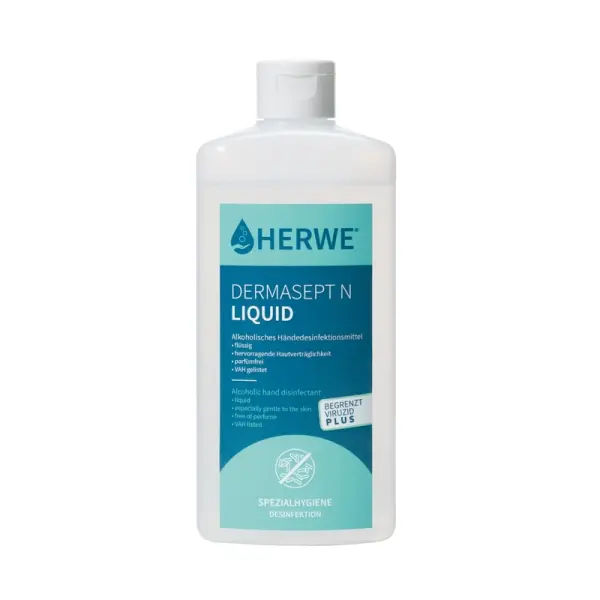 HERWE Dermasept N Liquid alkoholisches Händedesinfektionsmittel 1 Karton = 20 x 500 ml