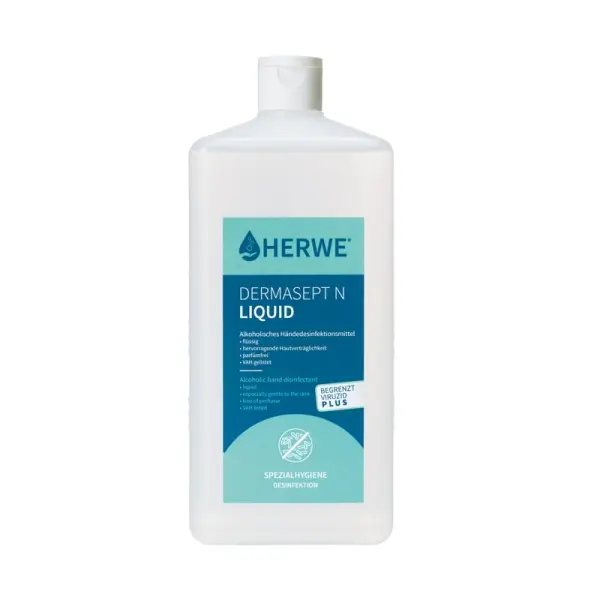 HERWE Dermasept N Liquid alkoholisches Händedesinfektionsmittel 1 Karton = 12 x 1 l