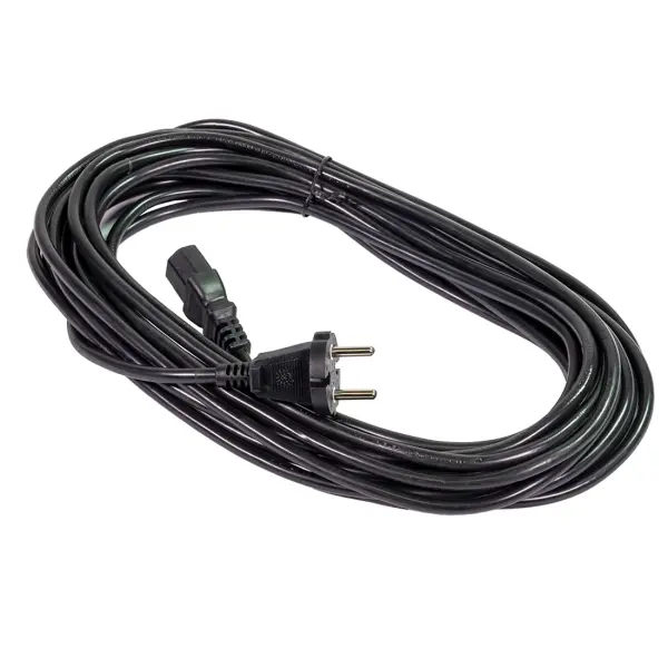 Netzkabel Ersatzkabel 10 m schwarz  Netzkabel Ersatzkabel 10 m schwarz