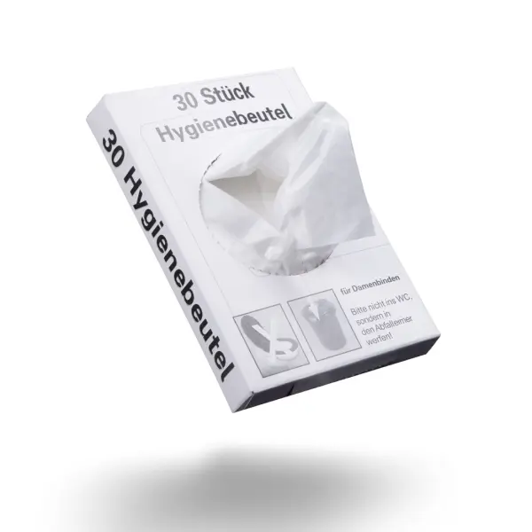 AMPri Hygienebeutel aus PE weiß für Hygienebeutelspender 1 Karton = 50 x 30 Stück