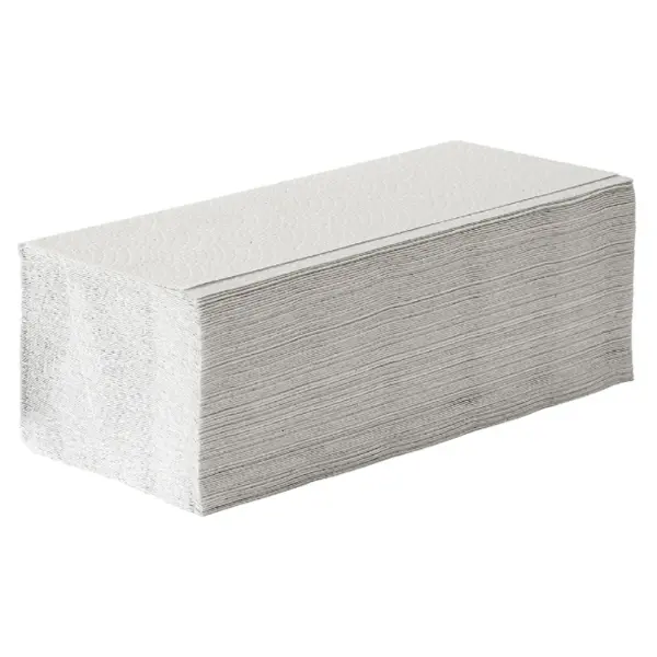 racon® easy Falthandtücher 1-lagig, 25 x 23 cm, weiß, Krepp, ZZ-Falz 1 Karton = 5000 Blatt