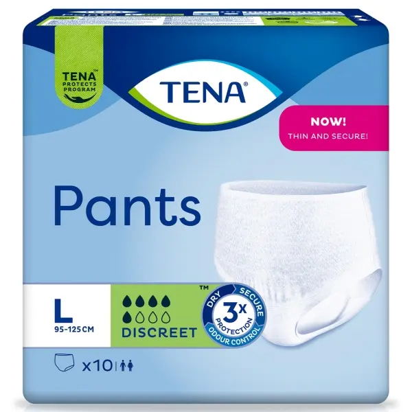 TENA Pants Discreet Gr. L Windelhose für mittlere Blasenschwäche 1 Beutel = 10 Stück