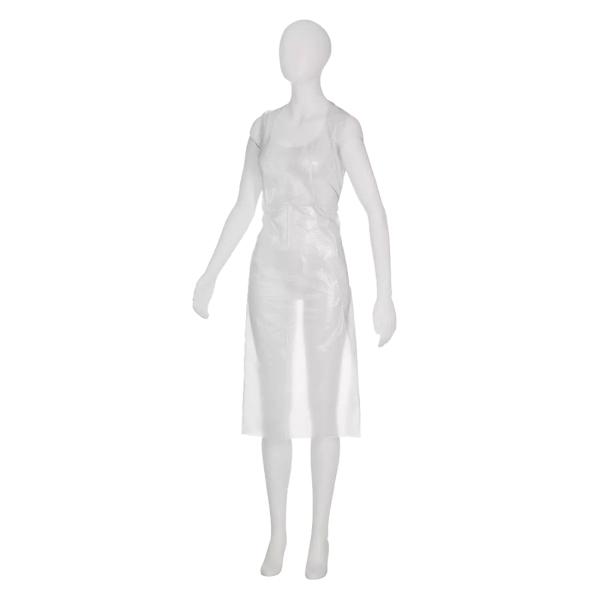 MED-COMFORT PE-Einwegschürze light 75 x 125 cm, weiß gehämmert 1 Beutel = 100 Stück