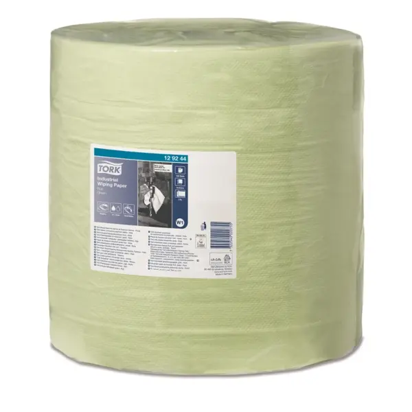 TORK Advanced Papierwischtücher für den Industrieeinsatz 2-lagig, 36,9 x 34 cm, grün 1 Rolle = 1500 Blatt