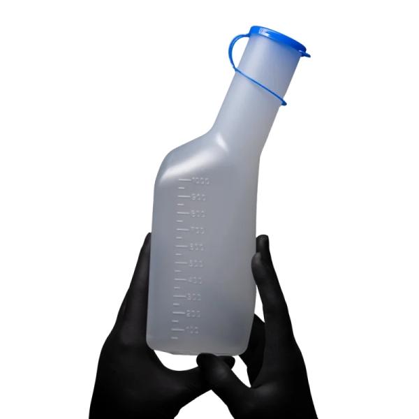 AMPri Urinflasche für Männer 1 l Polypropylen, eckig weiß