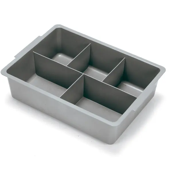 NUMATIC Ablageschale breit 120 mm tief mit Facheinteilung grau