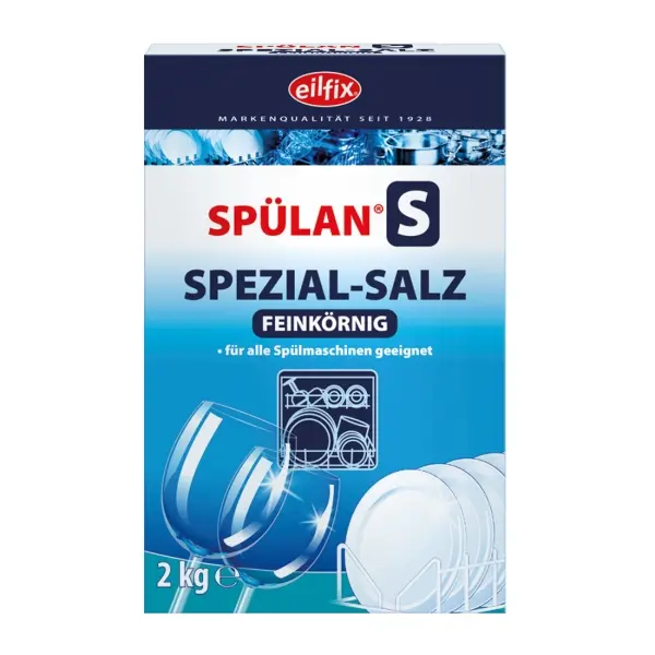 Eilfix Spülan S Spezialsalz fein für Spülmaschinen Regeneriersalz feinkörnig 2 kg Karton