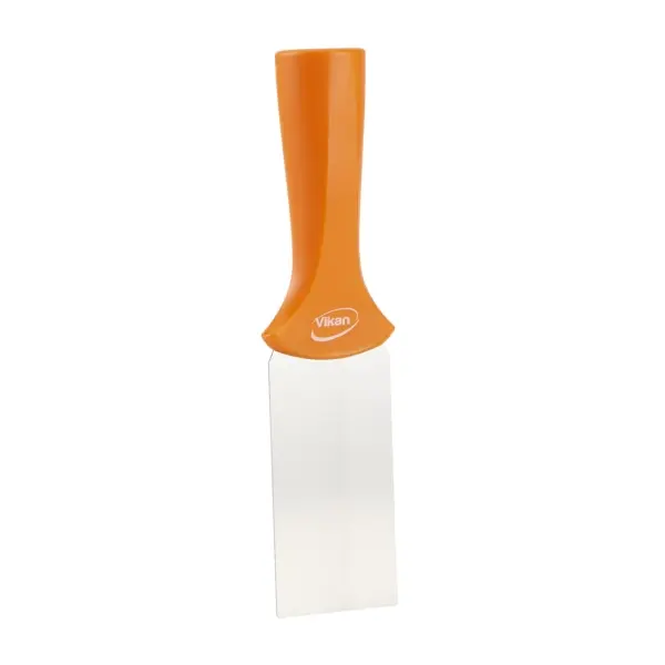 Vikan Schaber, Stielmodell 50 mm Edelstahlblatt orange