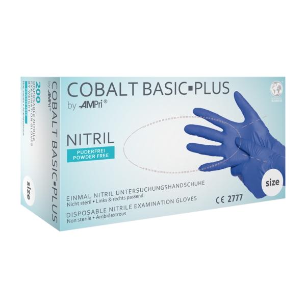COBALT BASIC PLUS Nitril-Einweghandschuhe ungepudert, kobaltblau, Gr. L 1 Box = 200 Stück