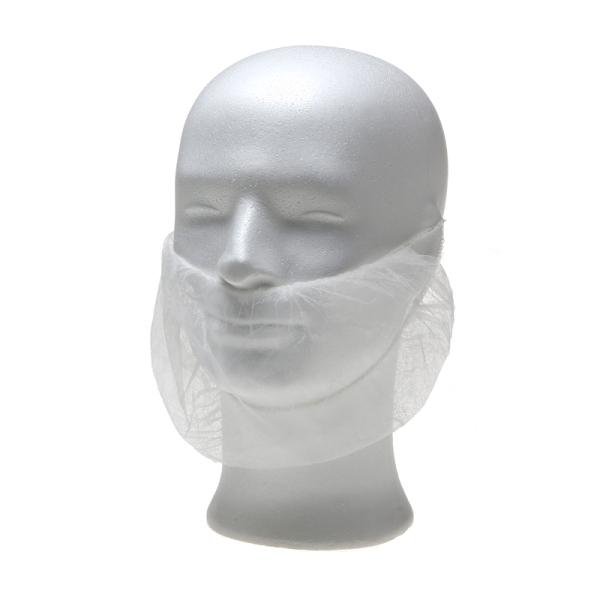MED-COMFORT Einweg-Bartmasken weiß, 52 x 24 cm 1 Beutel = 100 Stück