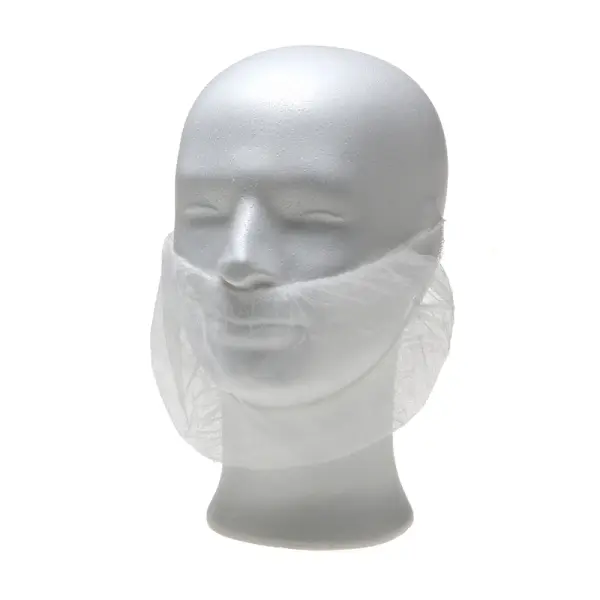MED-COMFORT Einweg-Bartmasken weiß, 52 x 24 cm 1 Beutel = 100 Stück