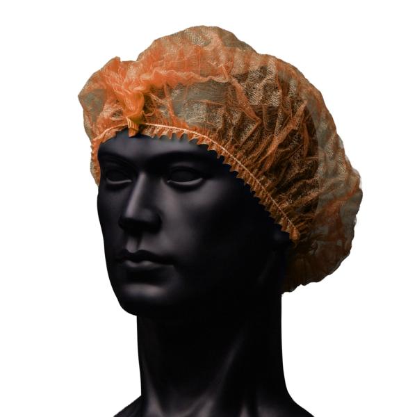 MED-COMFORT Einweg-Klipphauben Haarnetze orange, Gr. M 1 Box = 100 Stück