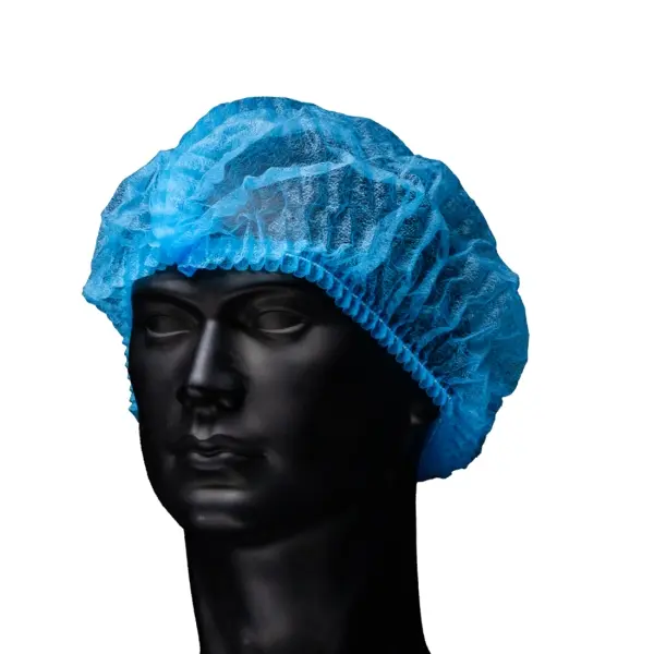 MED-COMFORT Einweg-Klipphauben detektierbar blau, Gr. M 1 Box = 100 Stück