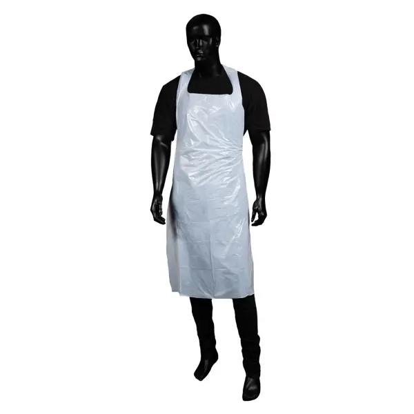 MED-COMFORT PE-Einwegschürzen geblockt light 75 x 120 cm, weiß glatt 1 Pack = 50 Stück