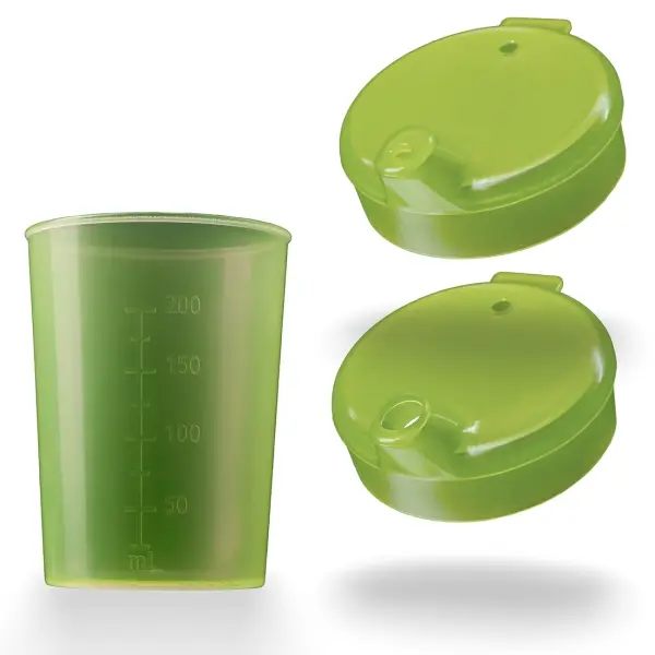 AMPri Schnabelbecher-Set 250 ml, kleine + große Öffnung, gelb 1 Karton = 50 Sets