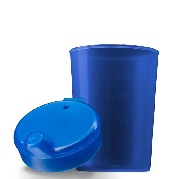 AMPri Schnabelbecher-Set 250 ml, kleine Öffnung 4 x 4 mm, blau 1 Karton = 50 Sets