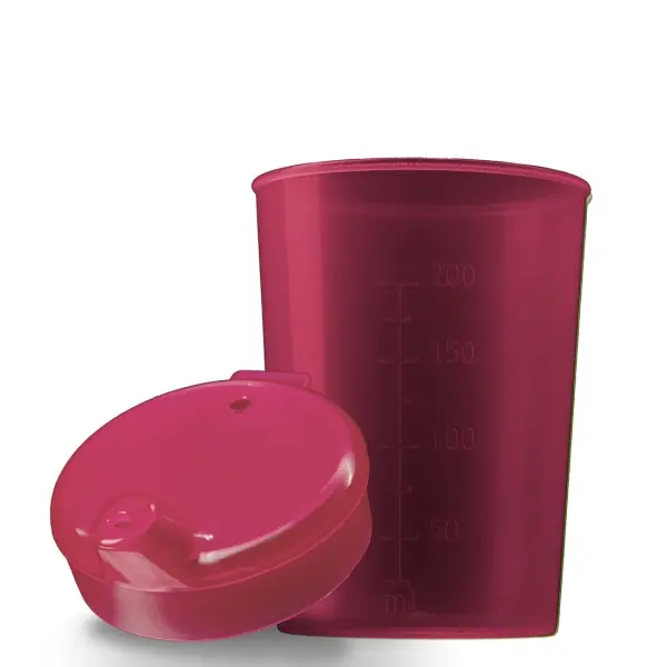 AMPri Schnabelbecher-Set 250 ml, kleine Öffnung 4 x 4 mm, rot 1 Karton = 50 Sets