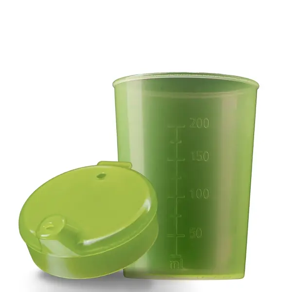 AMPri Schnabelbecher-Set 250 ml, kleine Öffnung 4 x 4 mm, gelb 1 Karton = 50 Sets