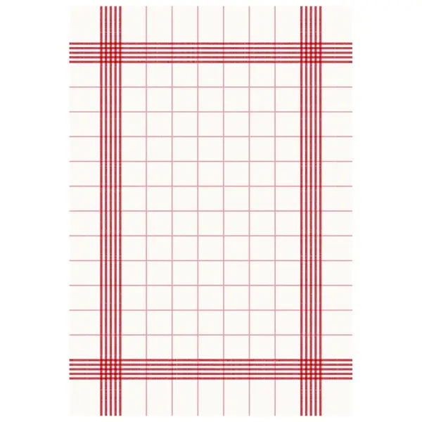 Duni Towel Napkin flat-pack 38 x 54 cm, weiß / rot 1 Karton = 4 x 50 Stück