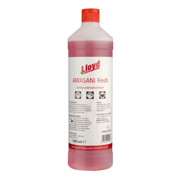Lloyd AWASANI Fresh Sanitärunterhaltsreiniger mit Zitronensäure 1 l Flasche