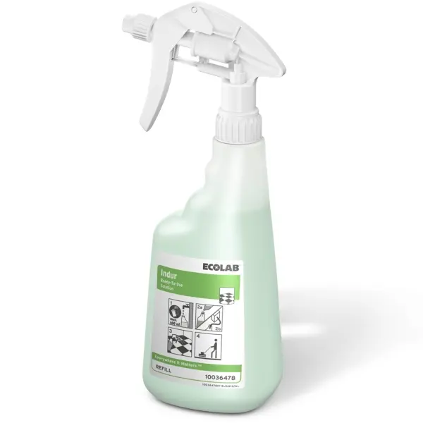 ECOLAB Indur Sprayflasche 650 ml Leerflasche für Wischpflege 
