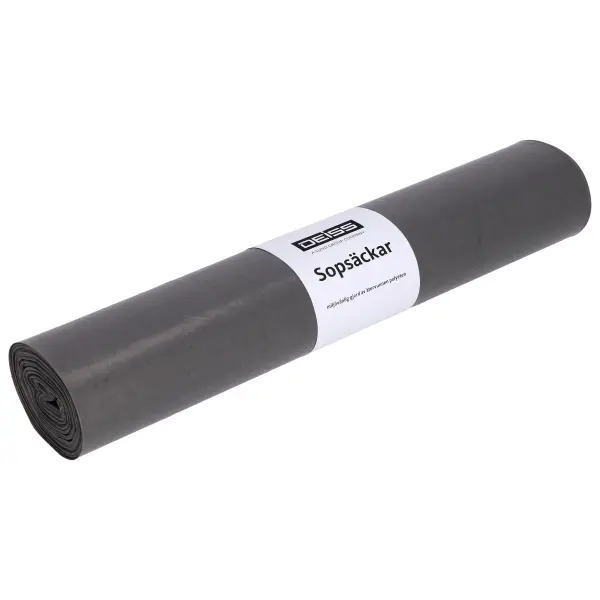 DEISS Müllbeutel, 30 l, 10 my, grau 500 x 600 mm, HDPE 1 Rolle = 50 Stück