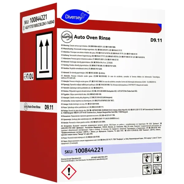 Diversey Suma Auto Oven Rinse D9.11 flüssiger saurer Klarspüler 10 l Kanister
