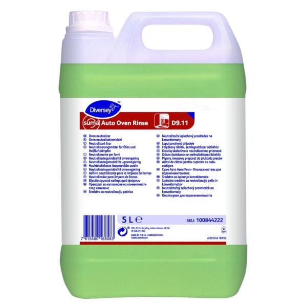 Diversey Suma Auto Oven Rinse D9.11 flüssiger saurer Klarspüler 5 l Kanister
