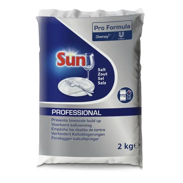 SUN Professional Spülmaschinensalz grob Regeneriersalz 2 kg Packung