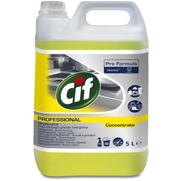 Diversey Cif Professional Fettlöser  kombiniertes Reinigungs- & Fettlösekonzentrat 5 l Kanister