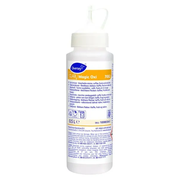 Diversey Clax Magic Oxi 7OE2 Fleckenentferner für Kaffee, Obst und Rotwein 500 ml Flasche