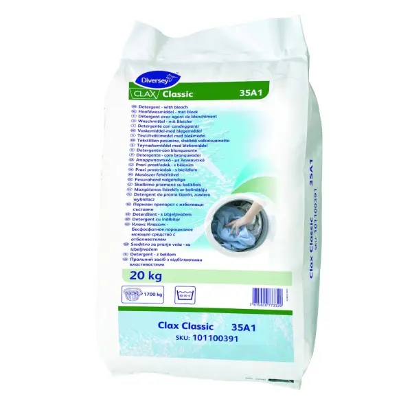 Diversey Clax Classic 35A1 phosphatfreiesTextilwaschmittel 20 kg Sack
