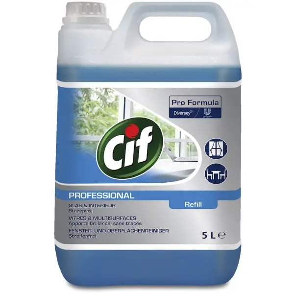 Diversey Cif Professional Glas- & Universalreiniger für alle harten Oberflächen 5 l Kanister