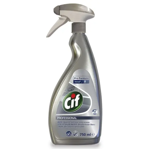 Diversey Cif Professional Edelstahlreiniger parfümfrei ohne Nachspülen 750 ml Flasche