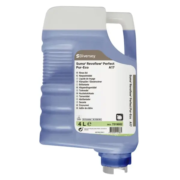 Diversey Suma Revoflow Perfect Pur-Eco A17 umweltfreundlicher Klarspüler 4 l Kartusche