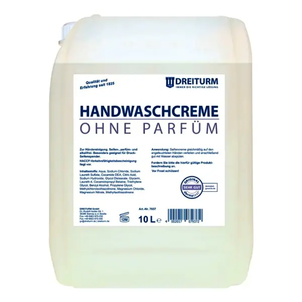 Dreiturm Handwaschcreme neutral mit ausgezeichneter Waschkraft 10 l Kanister