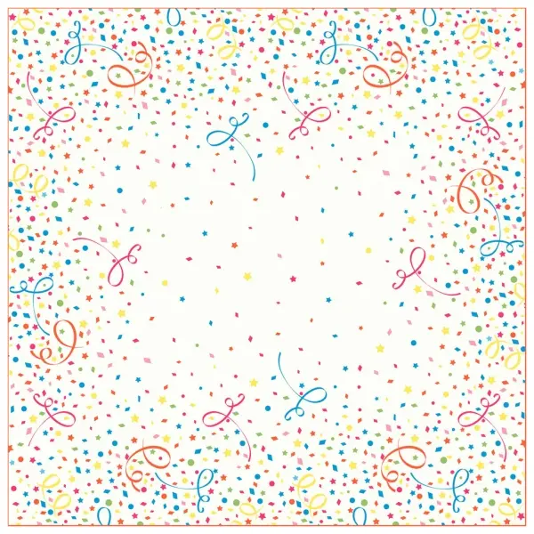 Duni Dunisilk Mitteldecke 84 x 84 cm, Confetti 1 Karton = 5 x 20 Stück