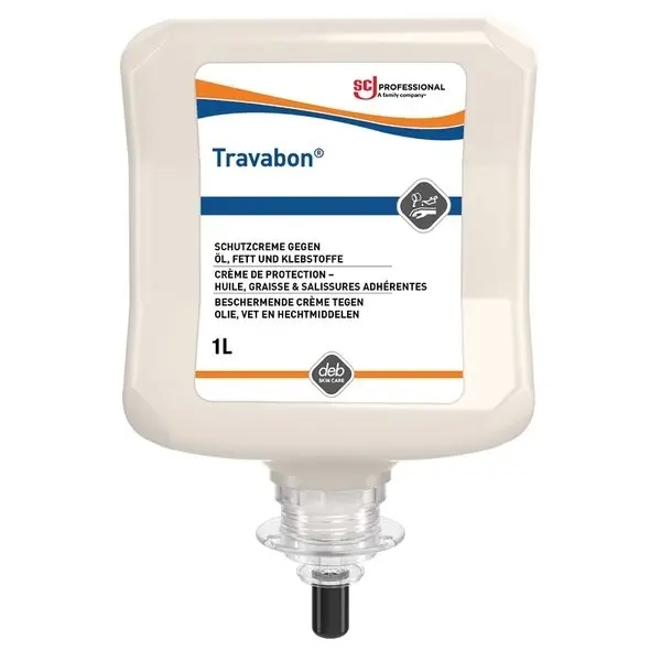 SC Johnson Travabon® Hautschutzcreme gegen Öl, Fett und Klebstoffe 1 l Kartusche