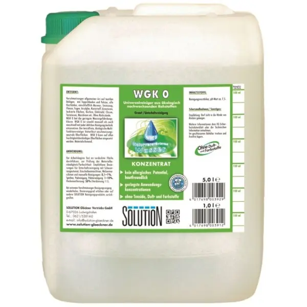 SOLUTION WGK 0 Universalreiniger Hochkonzentrat 5 l Kanister