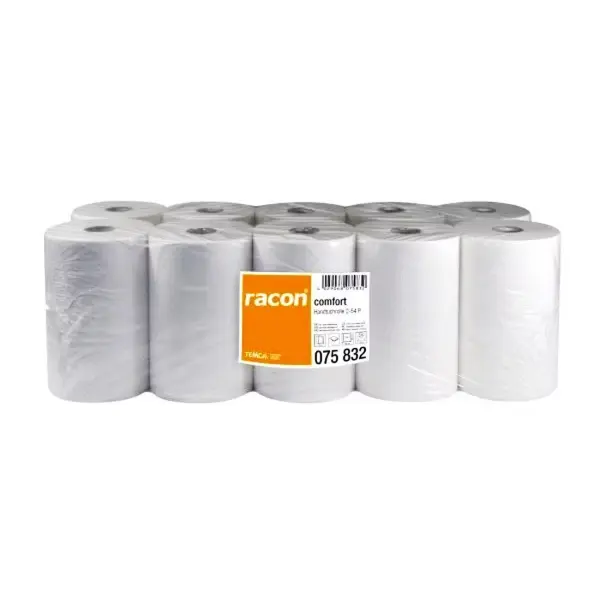 racon® comfort Handtuchrolle 2-lagig, 23 x 36 cm, naturweiß, perforiert, Rolle a 150 Blatt 1 Pack = 10 Rollen 