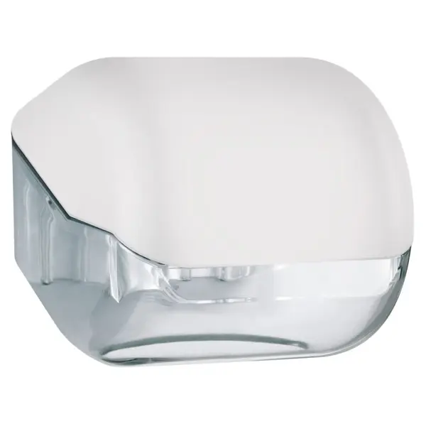 racon® Colored-Edition single Toilettenpapier-Spender Kunststoff weiß / transparent