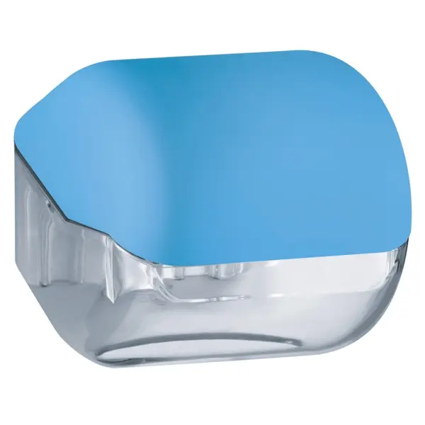 racon® Colored-Edition single Toilettenpapier-Spender Kunststoff hellblau / transparent