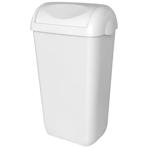 racon® trash Abfalleimer aus Kunststoff, rechteckig, weiß 23 l