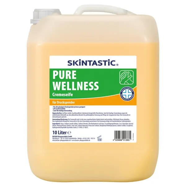 SKINTASTIC® PURE WELLNESS Cremeseife für Druckspender 10 l Kanister