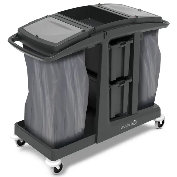 NUMATIC Reinigungswagen EcoMatic EM6 Servicewagen mit 2x Abfalleinheit 